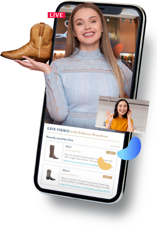 Immerss live co-shopping interface