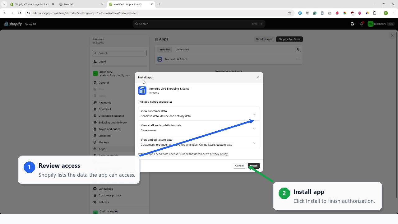 Approve permissions