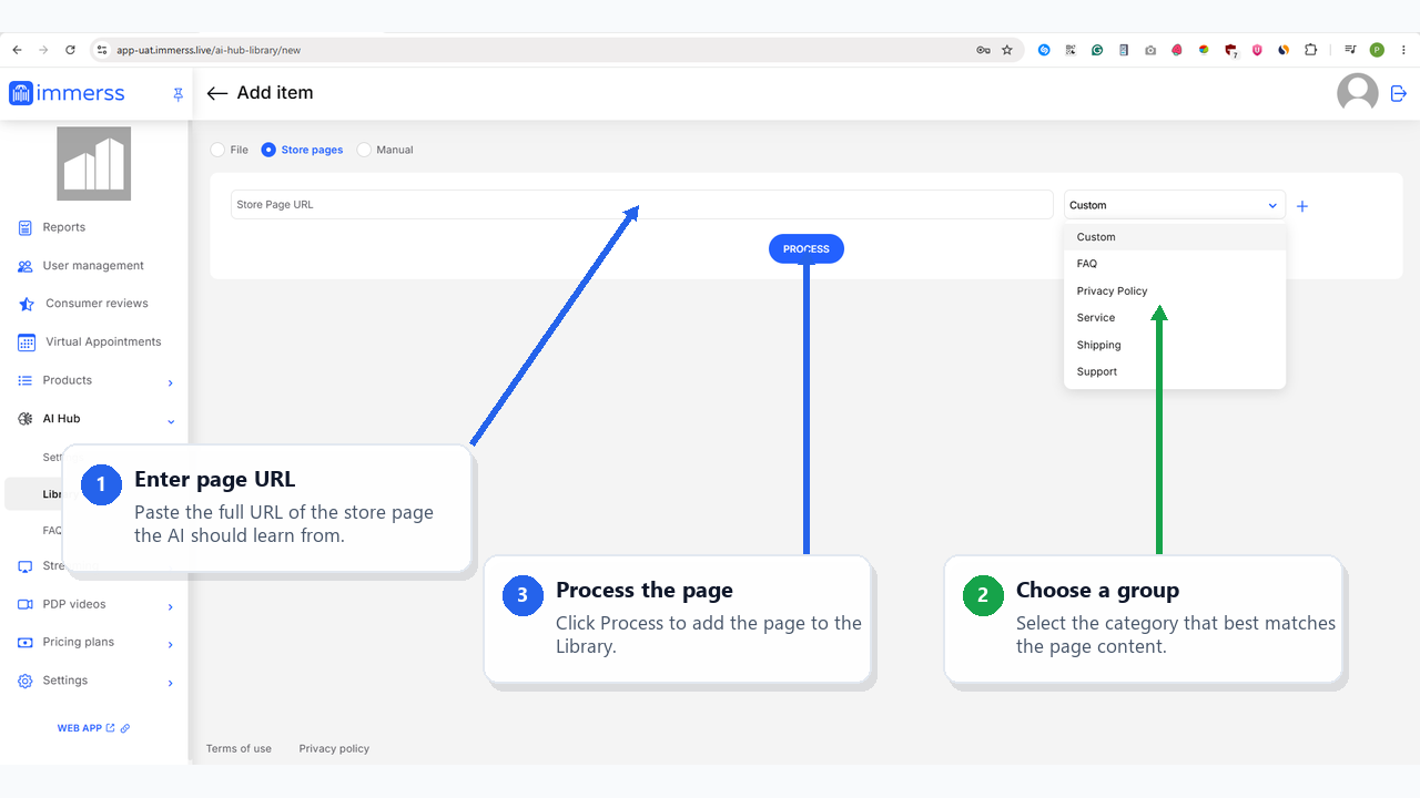 Add a store page