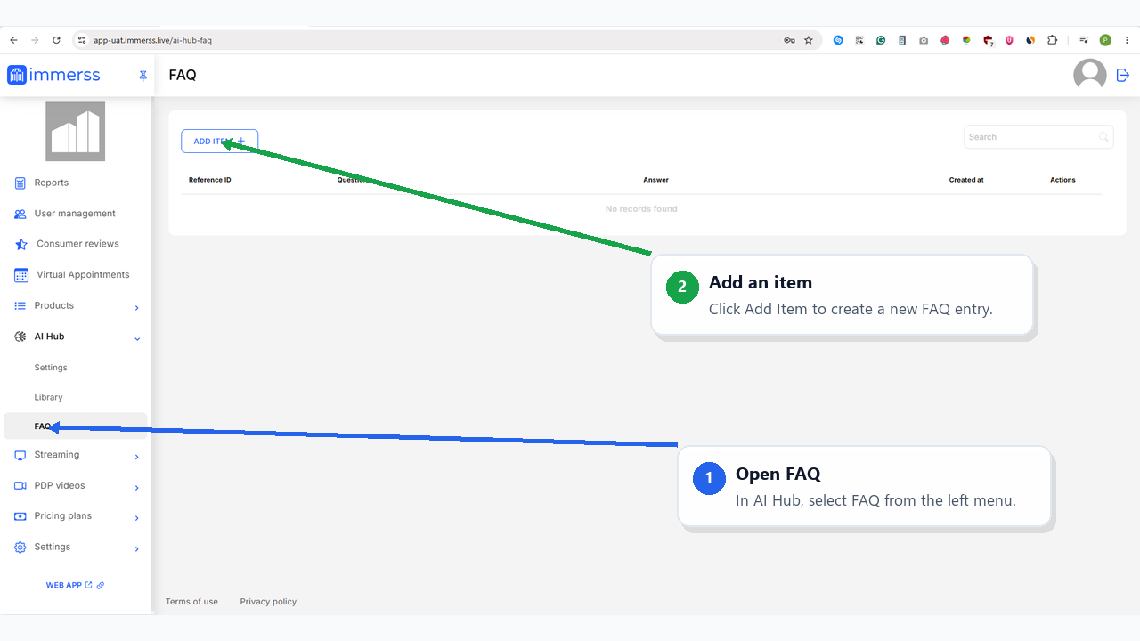 Open AI Hub > FAQ